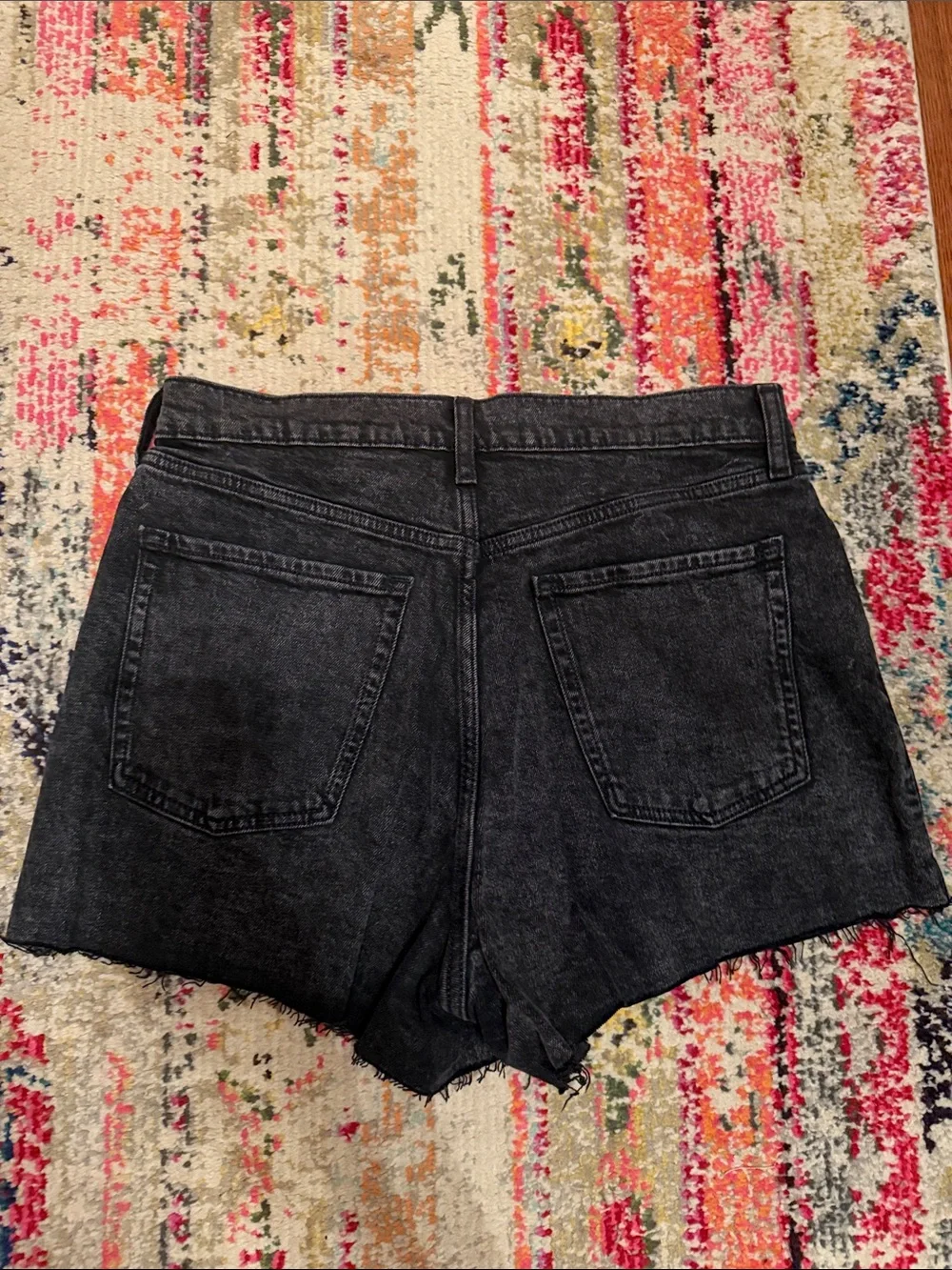 Two Old Navy Sky-Hi A-Line Women's Black and Dark Blue Denim Shorts - Picture 6 of 8